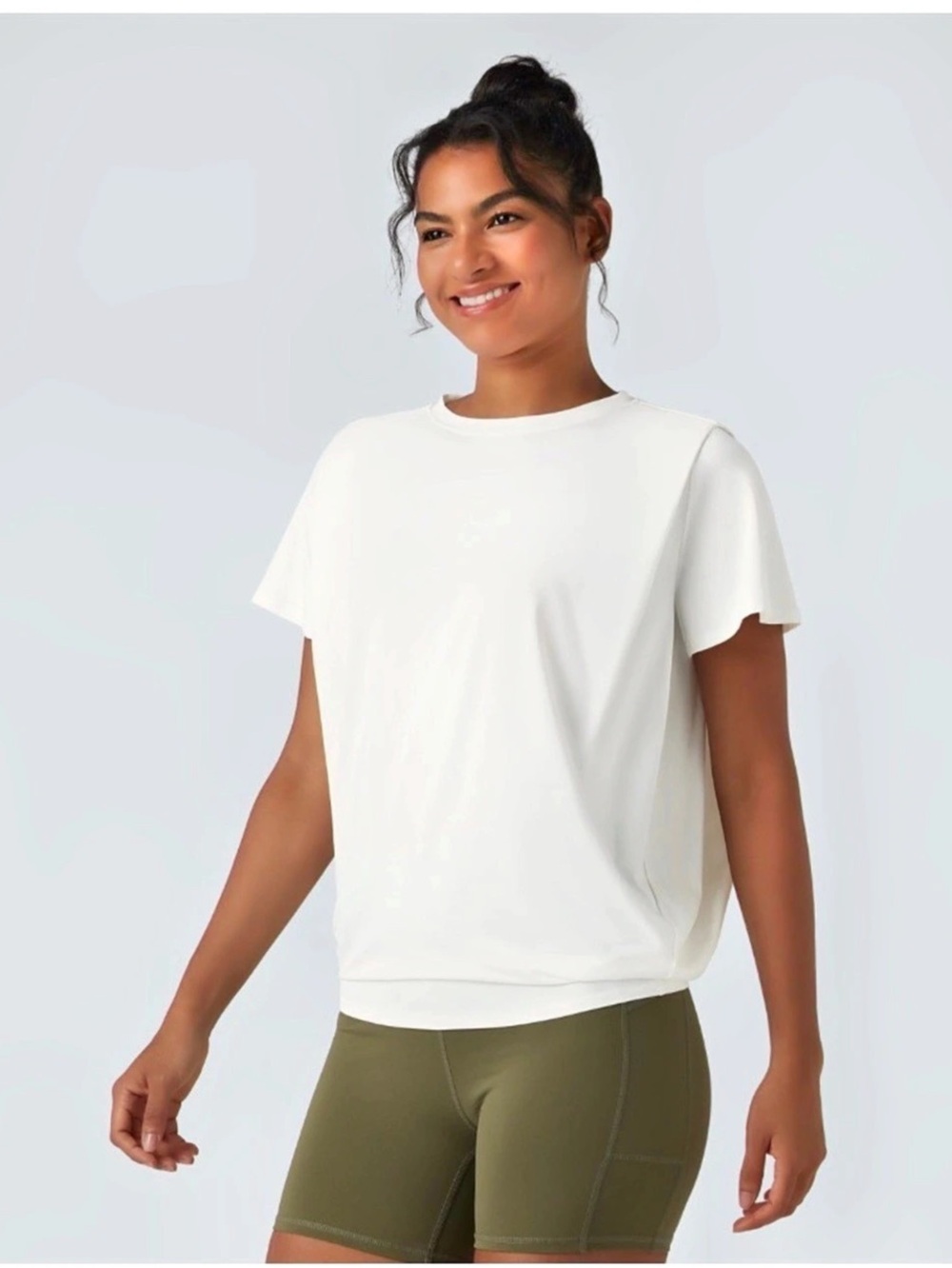 Halara White Short Sleeve Top NWT